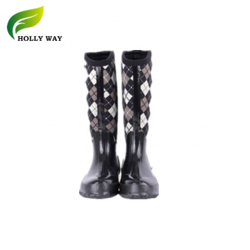 Botas de lluvia altas no deslizantes zapatos dama mujer invierno